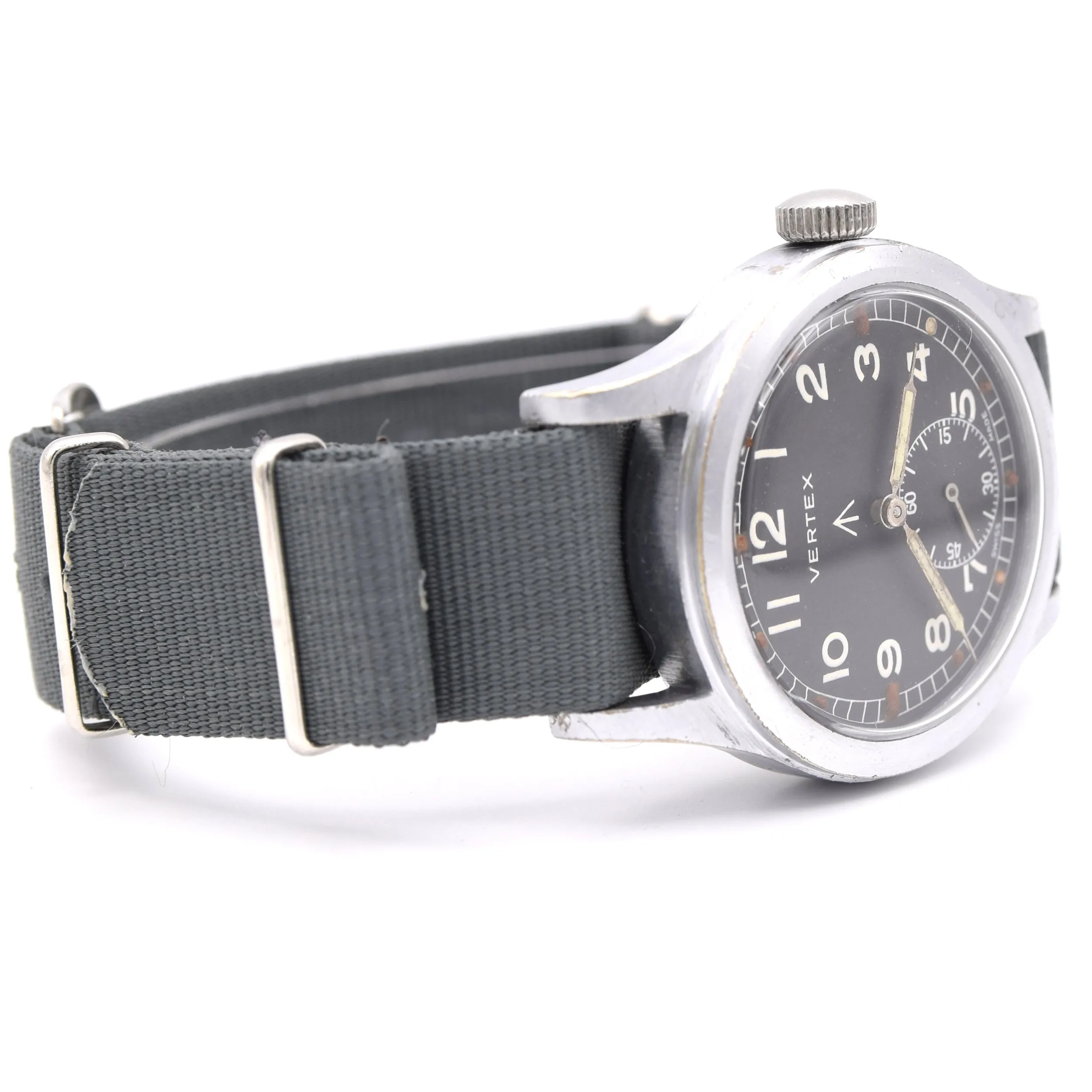 1945 Vertex watch co original British Military WWW Dirty Dozen Wristwatch Army issue
