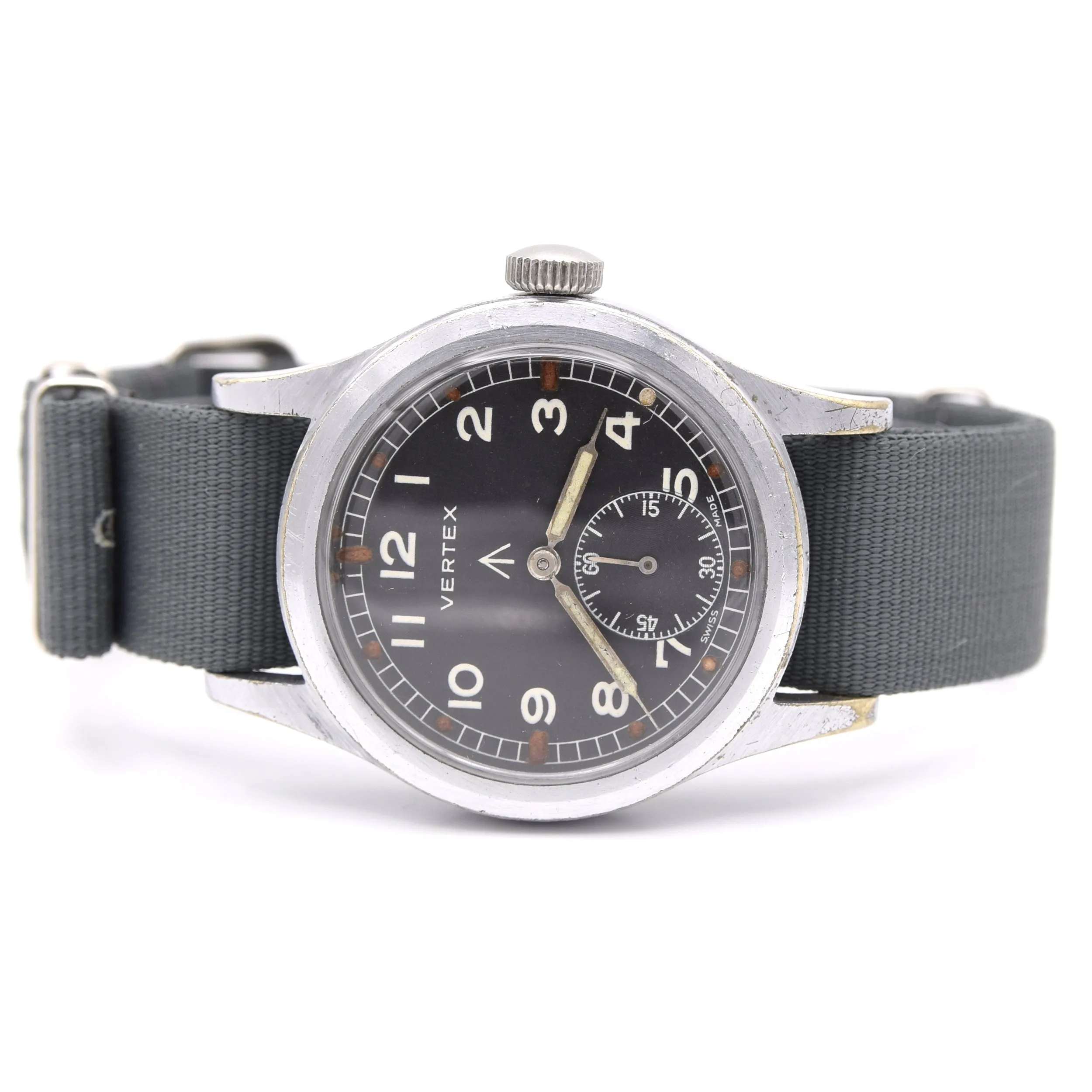 1945 Vertex watch co original British Military WWW Dirty Dozen Wristwatch Army issue