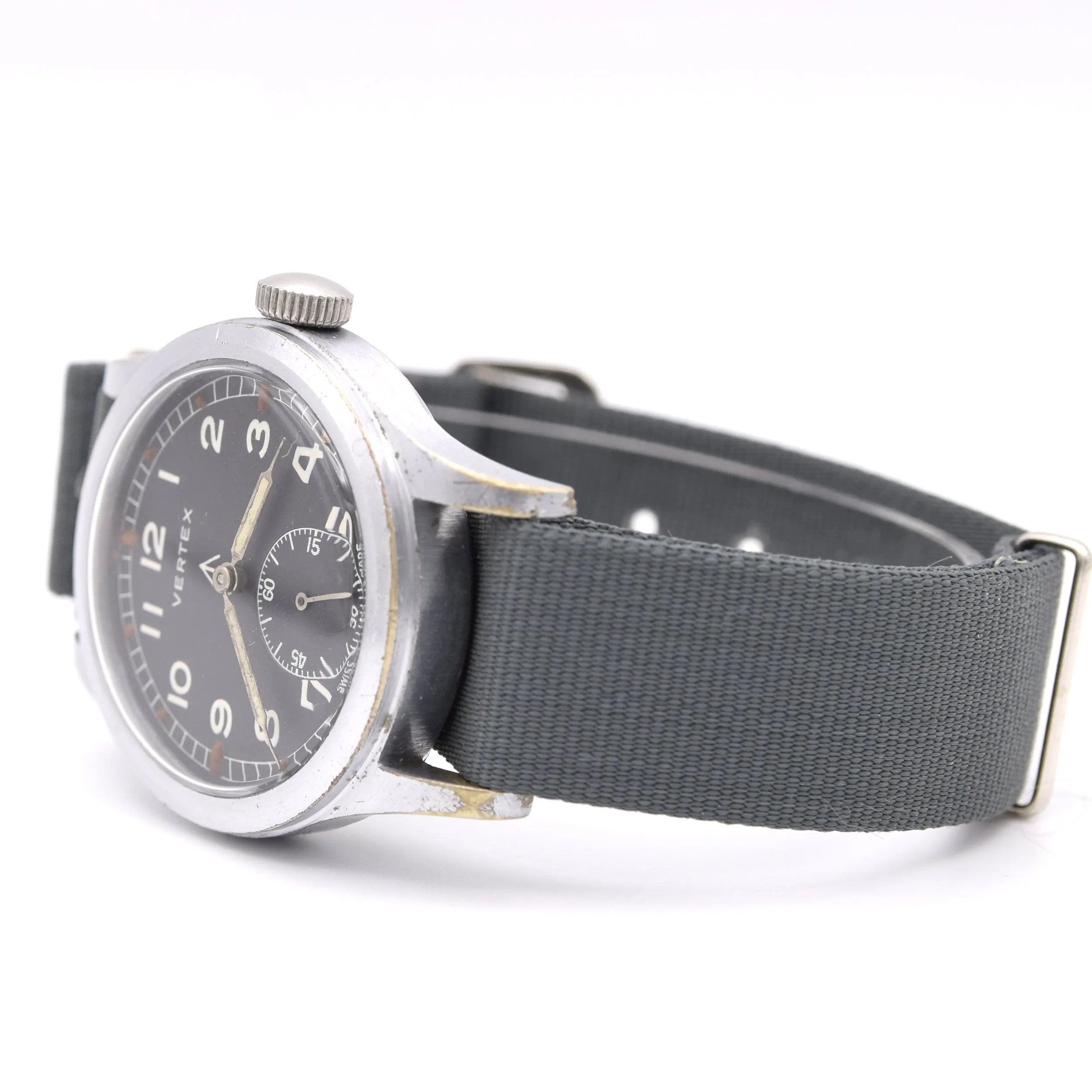 1945 Vertex watch co original British Military WWW Dirty Dozen Wristwatch Army issue