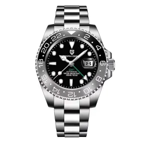 2024 New  Luxury Men Mechanical Watches Stainless Steel GMT Watch Top Brand Sapphire Glass Men Watch Reloj Hombre