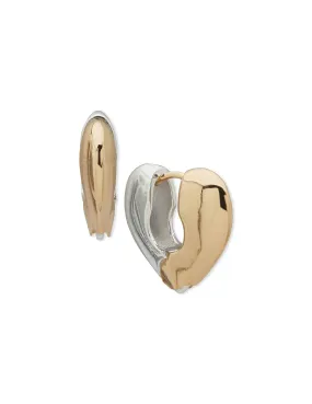 20MM Heart Huggie - Gold/Silver