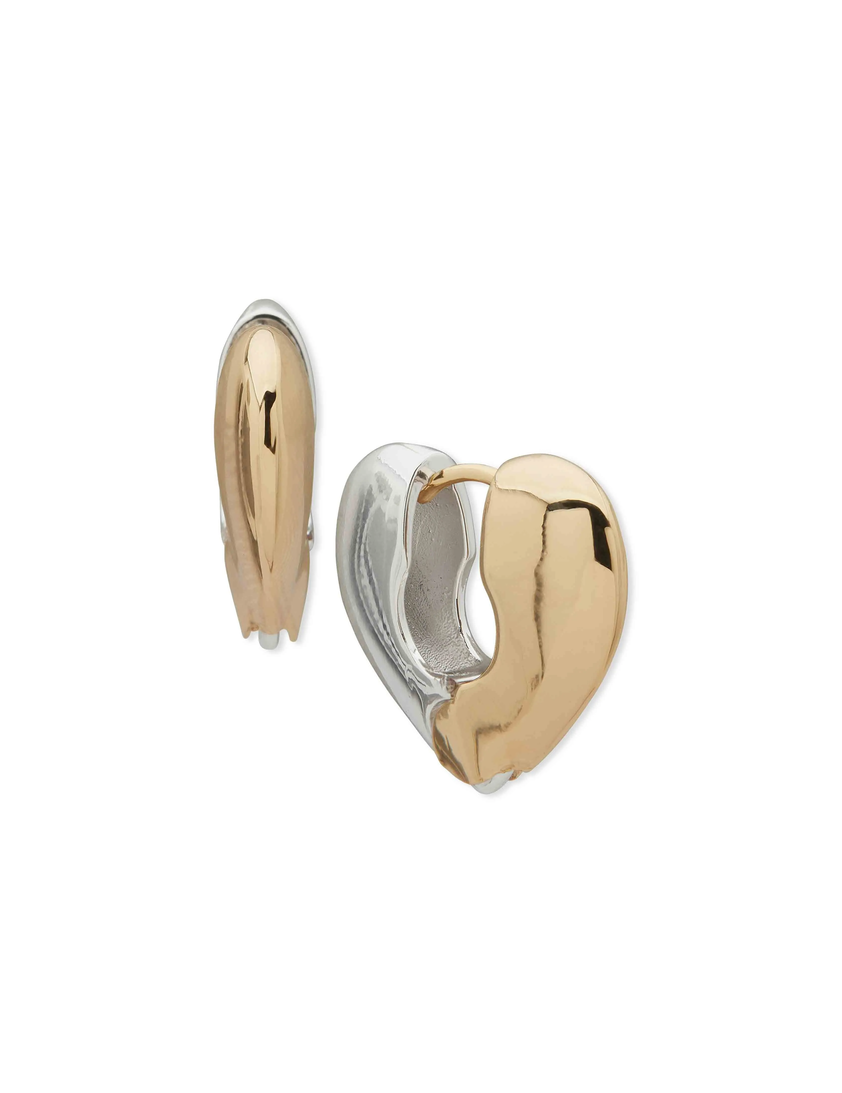 20MM Heart Huggie - Gold/Silver