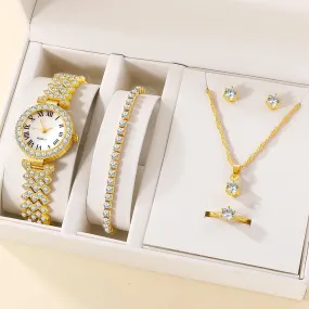 6-Piece Rhinestone Women's Watch Set