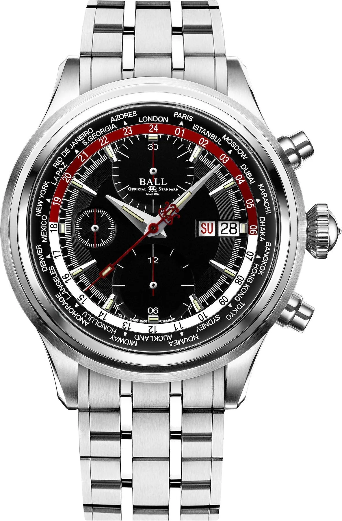 Ball Watch Company Trainmaster Worldtime Chronograph