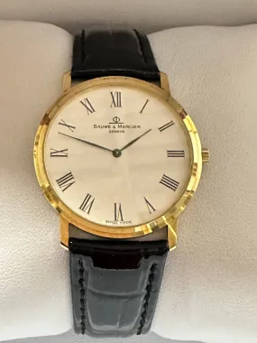 Baume & Mercier Solid YG Off-White Dial Brand New Unisex Watch- $10K APR w/ COA!