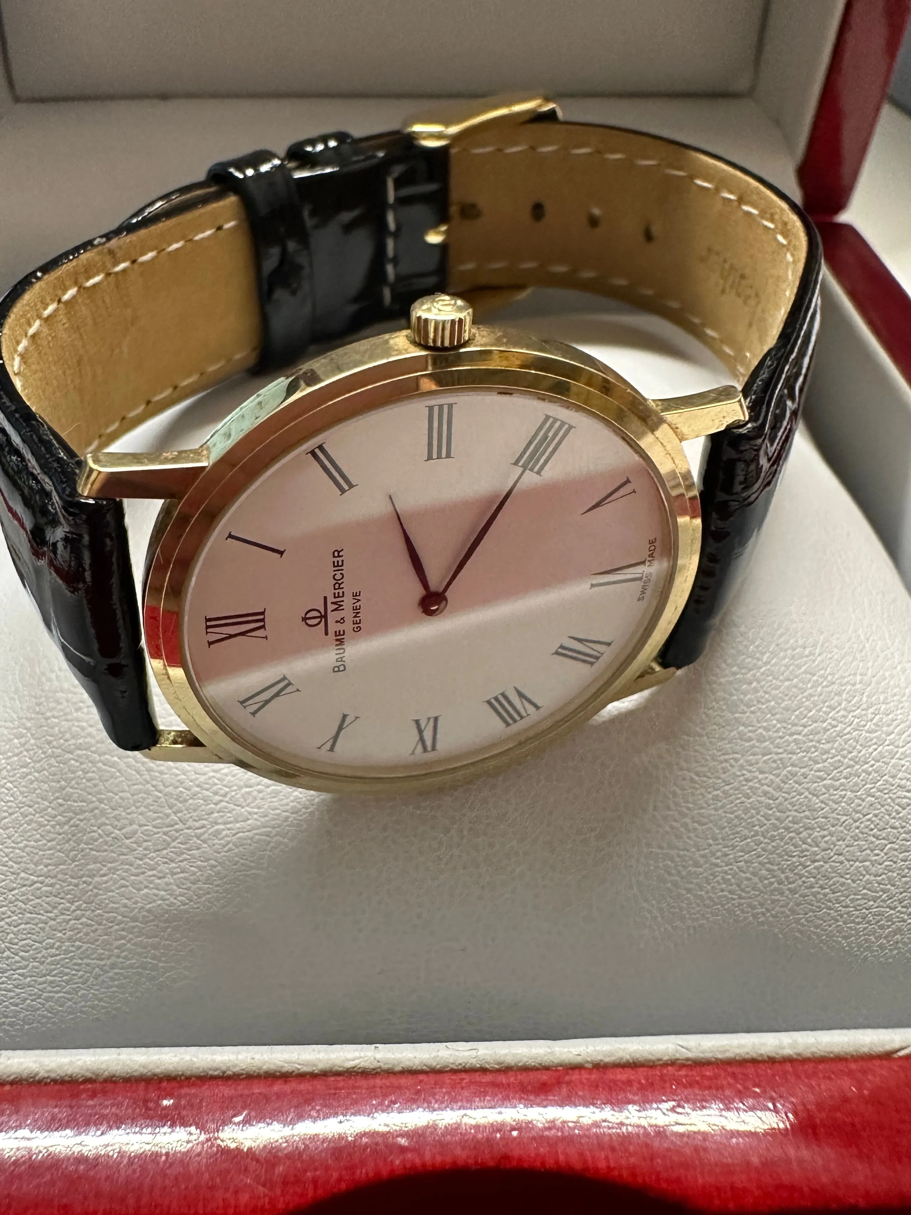 Baume & Mercier Solid YG Off-White Dial Brand New Unisex Watch- $10K APR w/ COA!