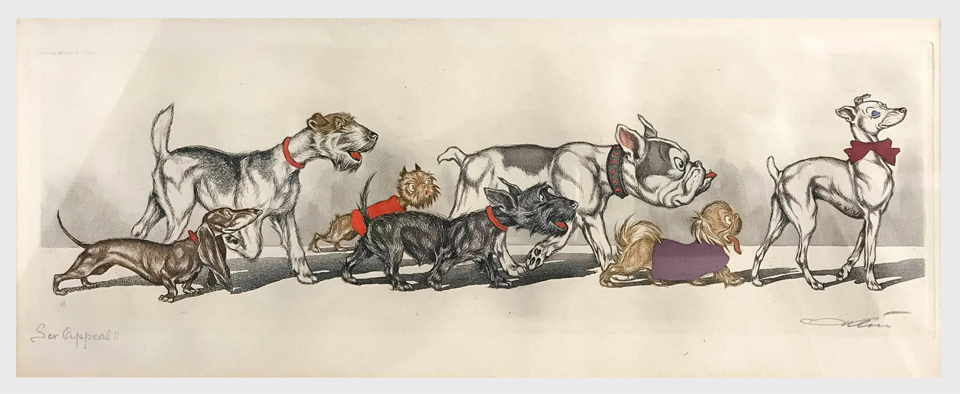 Boris O’klein “Sex Appeal!!” 1950s Hand Painted Etching - $5K APR Value w/ CoA!  