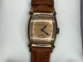 BULOVA Vintage 1940/50s Unisex Watch Rose Gold Tone SS SubSecond - $6K APR w COA