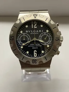 BVLGARI SS Jumbo Chronograph Spectacular Brand New Men's Watch - $15K APR w/ COA!