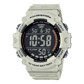 Casio Men's watch Digital, Black Dial White Resin Strap, AE-1500WH-8B2VDF
