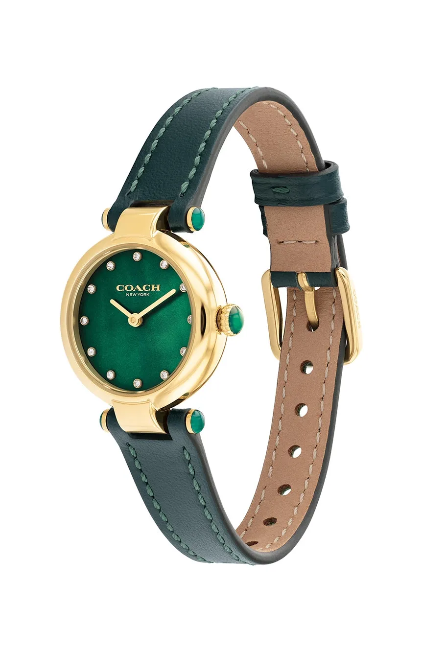Coach Cary Emerald Green Leather Strap Women's Watch 14503951