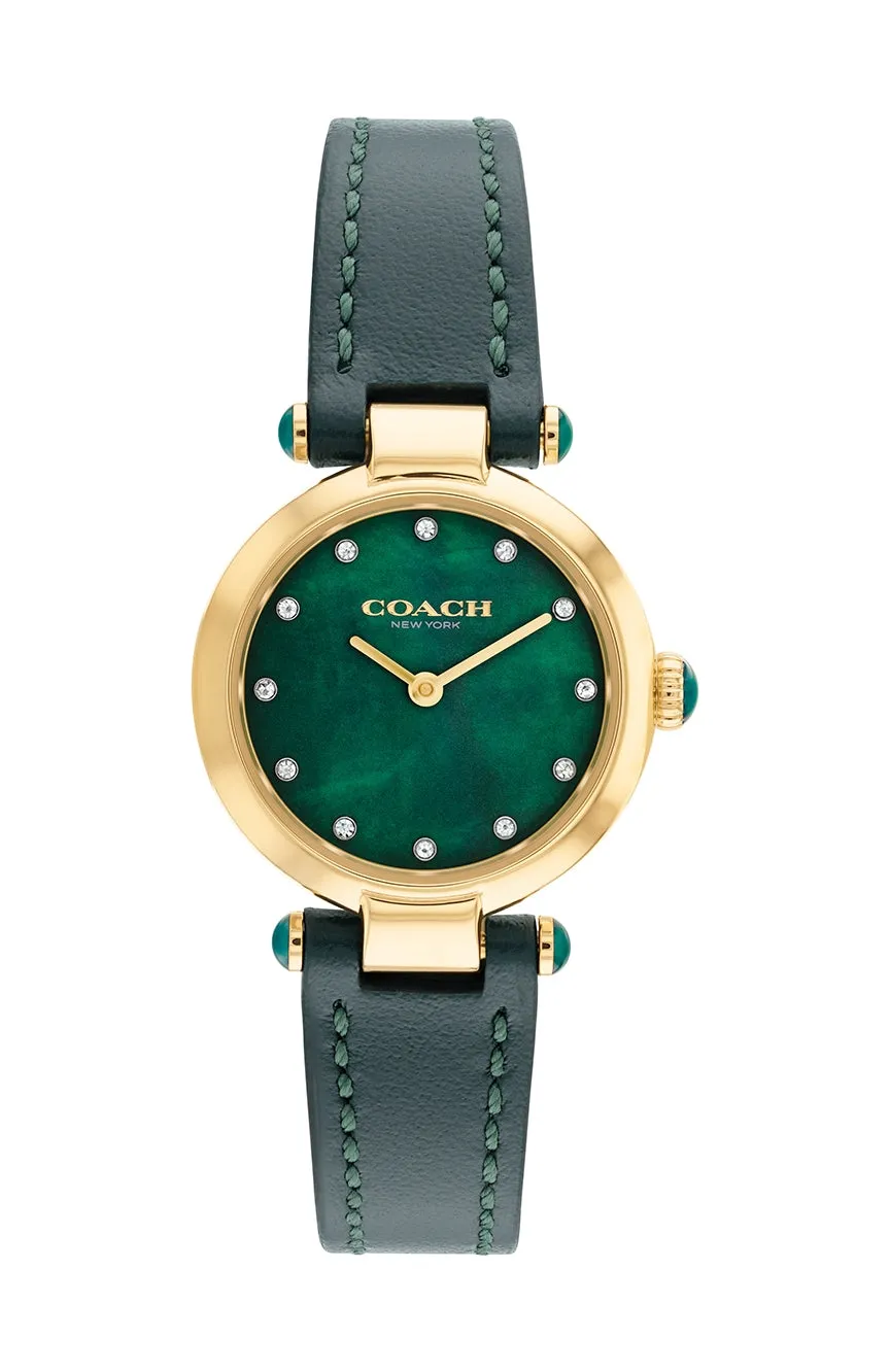 Coach Cary Emerald Green Leather Strap Women's Watch 14503951