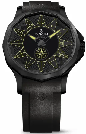 Corum Watch Admiral Legend 42 All Black Yellow