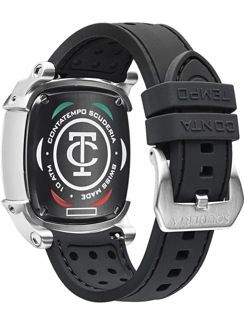 CT Scuderia SCRAMBLER SATURNO Steel Black Swiss Made Mens Watch CWEF00119