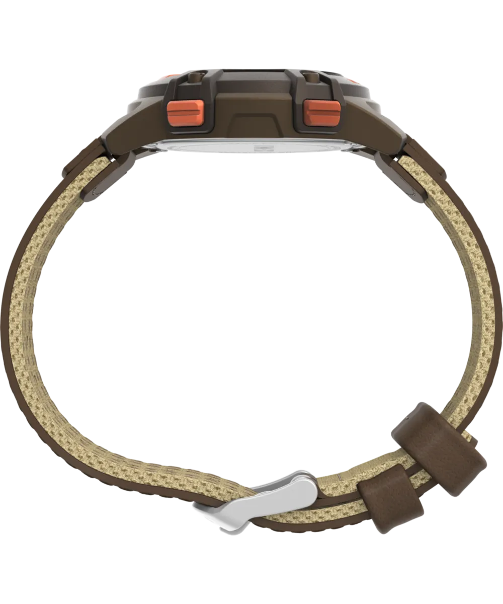 Expedition CAT5 40mm Leather and Fabric Strap Watch