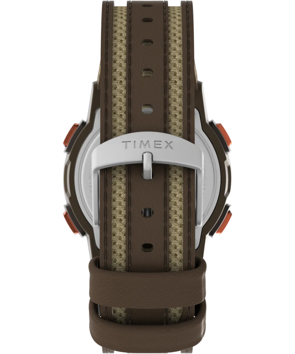 Expedition CAT5 40mm Leather and Fabric Strap Watch