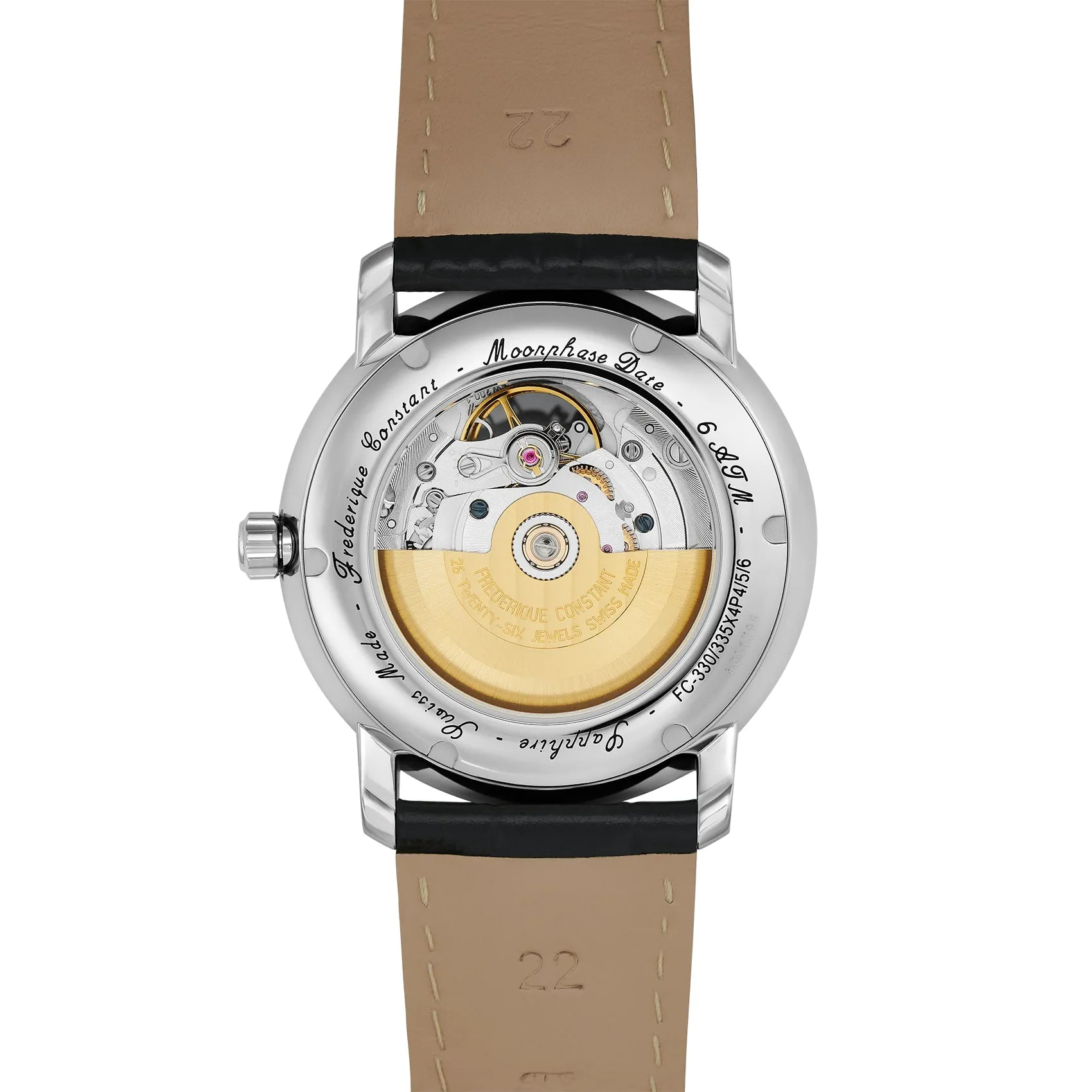 Frederique Constant Men’s Classics Heart Beat Moonphase Black Watch  FC-335MC4P6