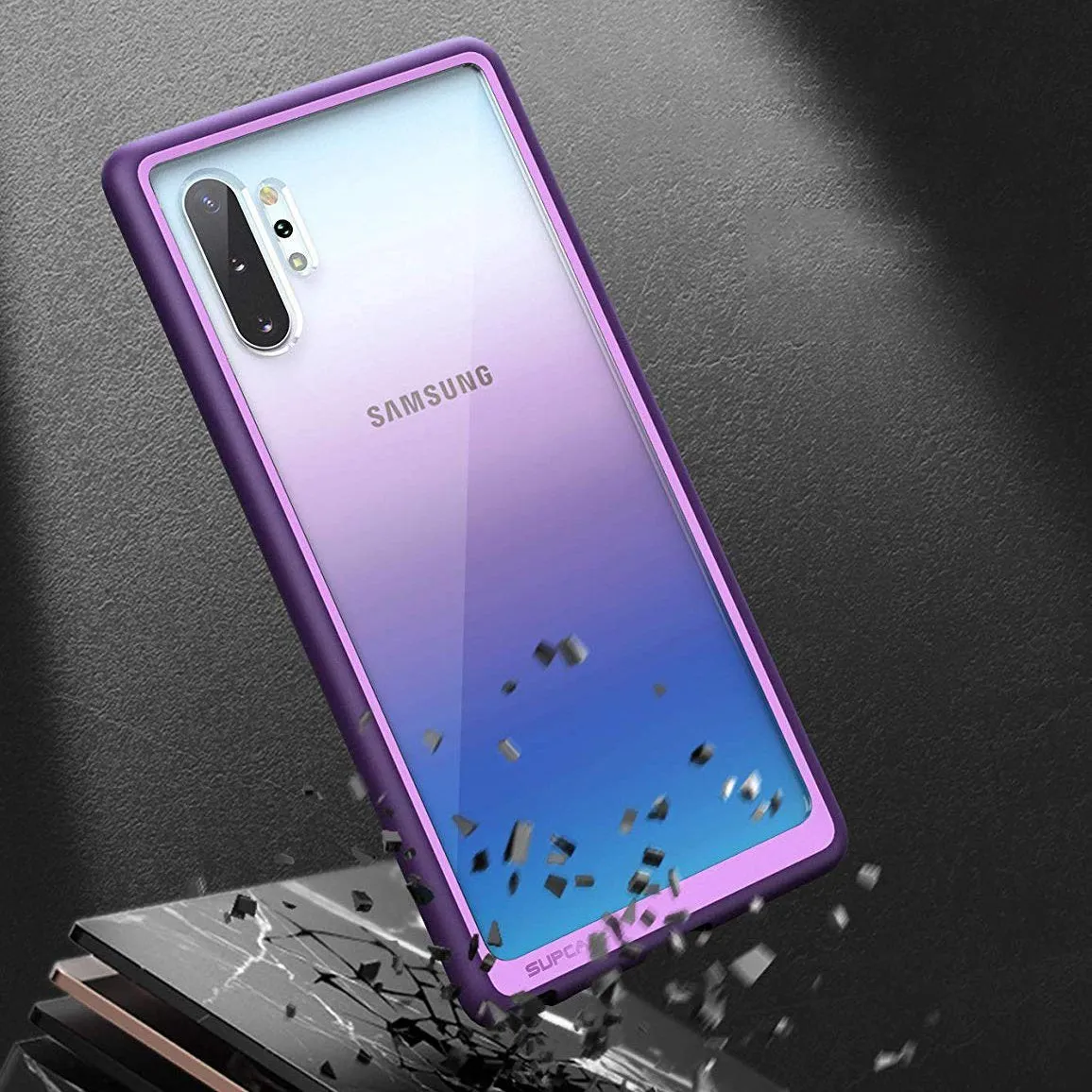 Galaxy Note10 Plus / Note10 Plus 5G Unicorn Beetle Style Slim Clear Case-Purple