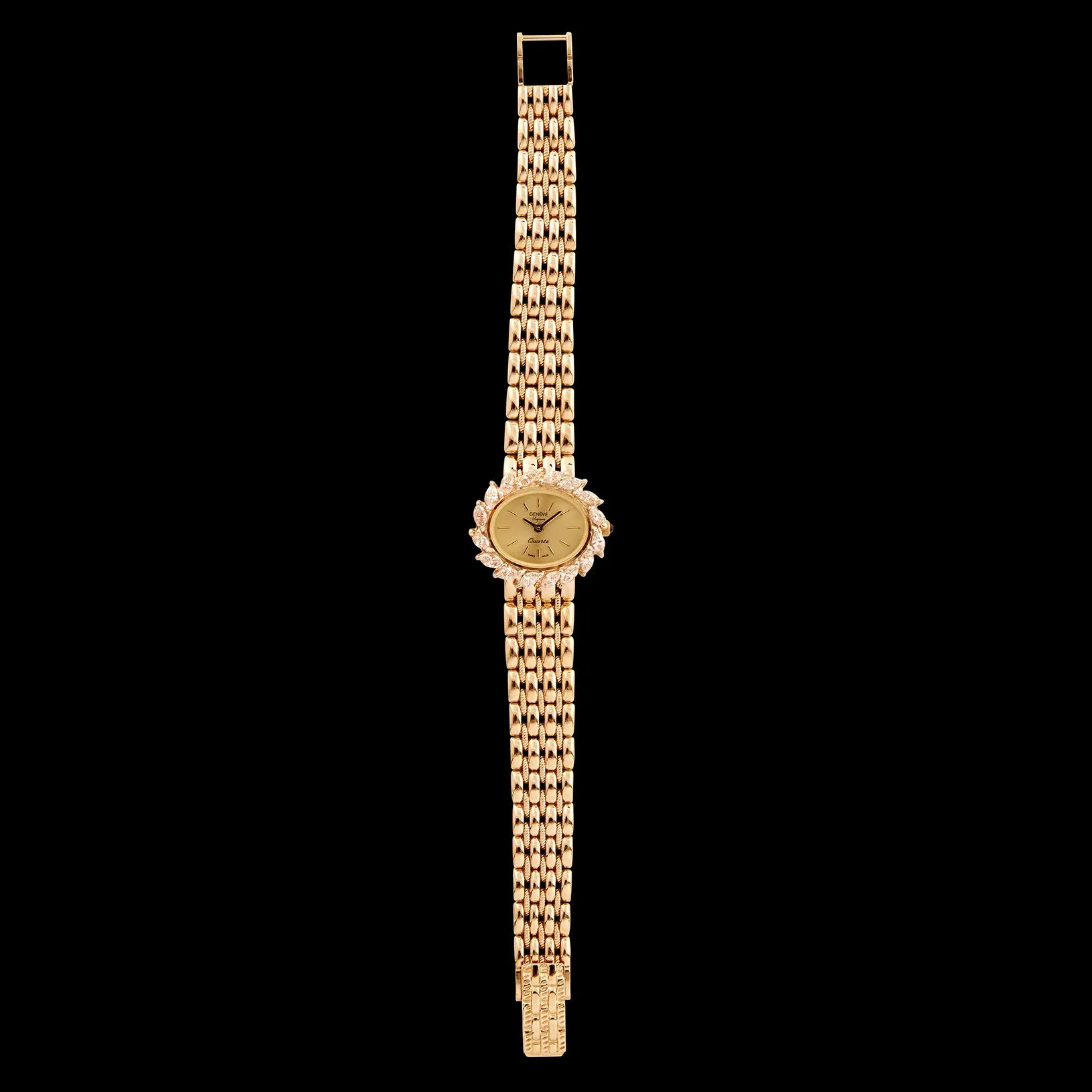 Geneve Ladies Watch with Diamond Bezel