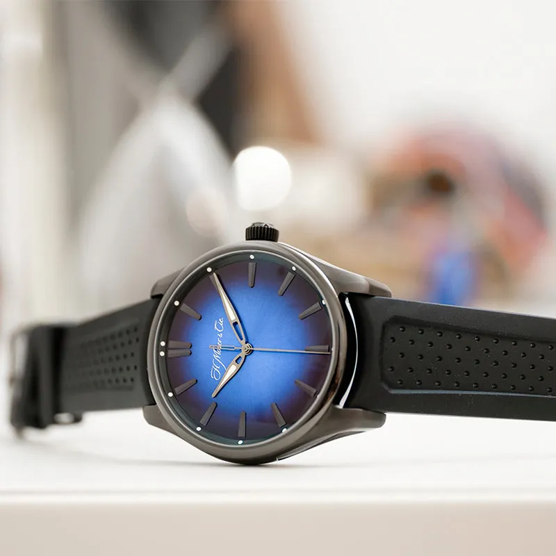 H. MOSER & CIE. PIONEER CENTRE SECONDS FUNKY BLUE BLACK EDITION