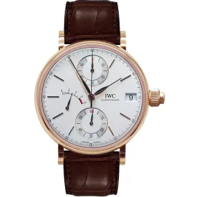 IWC Portofino Monopusher Silver Dial Hand Wind Mens Watch IW515104