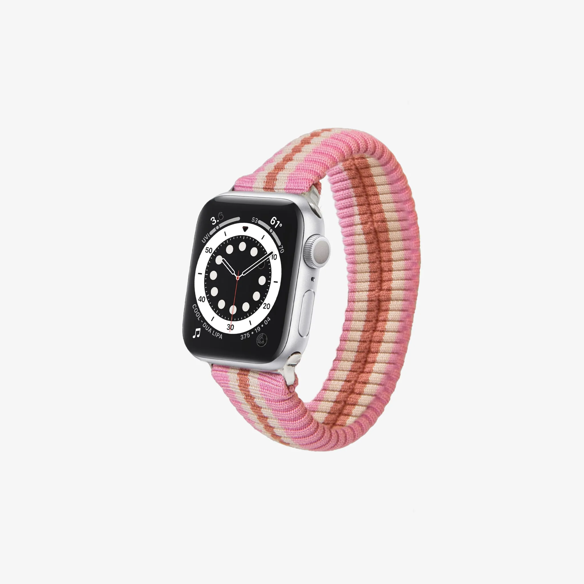 Knit Apple Watch® Band - Pink   Orange Stripe