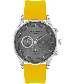 Lee Cooper  Multi Function Men's Watch Black Dial, Yellow Leather Strap, LC07520.367