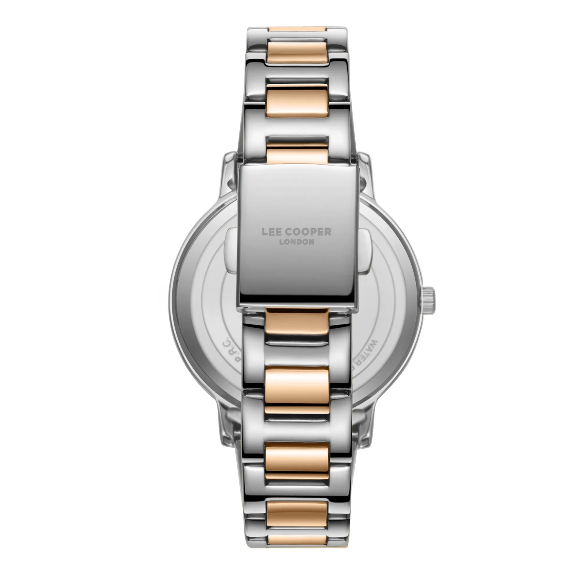 Lee Cooper Women's 35 MM Silver & Rose Gold Analog Stainless Steel Watch