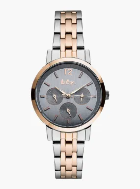 Lee Cooper Women's Watch Analog, Grey Dial Silver Metal Band, LC06956.590