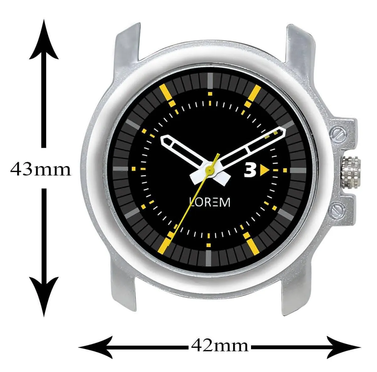 LOREM Black Professional Look Analog Watch For Men LR44
