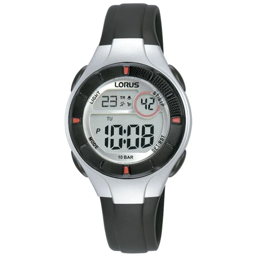 Lorus Women's Digital Watch with Day/Date, PU Strap R2339PX9