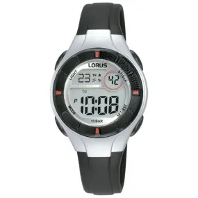 Lorus Women's Digital Watch with Day/Date, PU Strap R2339PX9