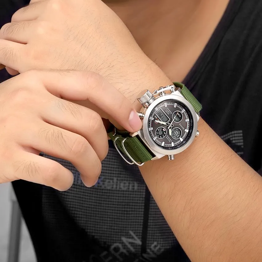 Luxury Military Chronograph Watch - Nylon Strap