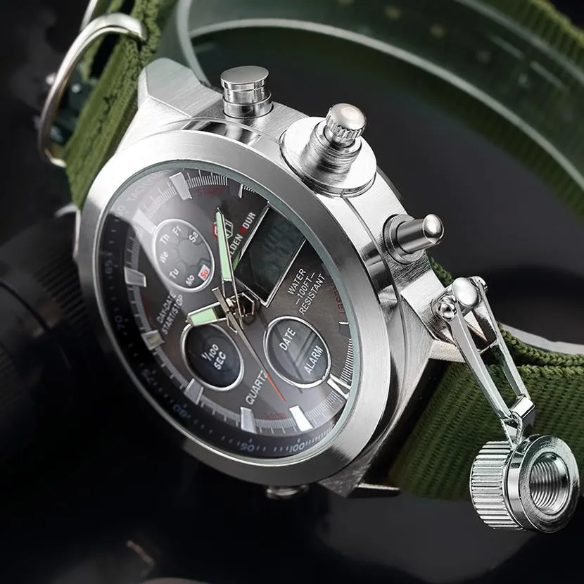Luxury Military Chronograph Watch - Nylon Strap