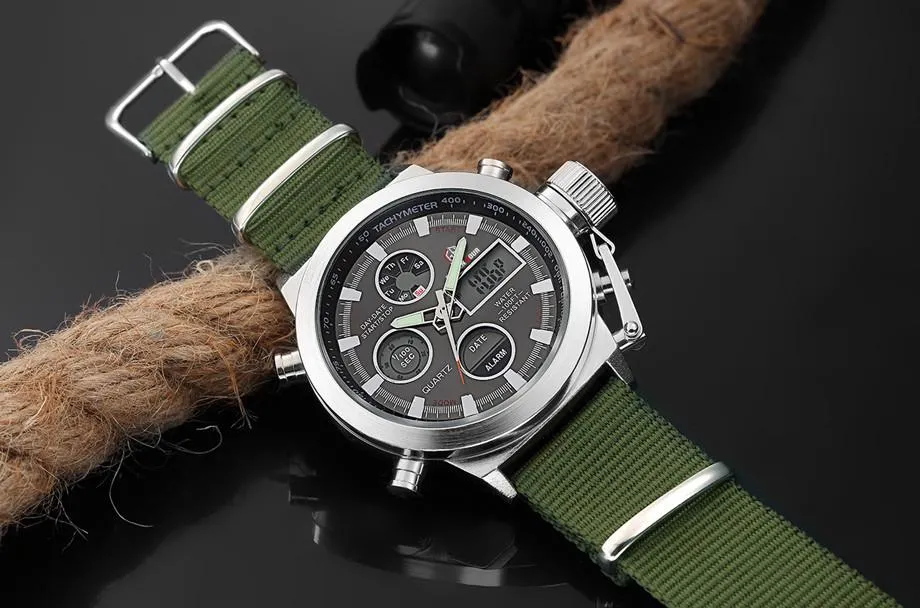 Luxury Military Chronograph Watch - Nylon Strap