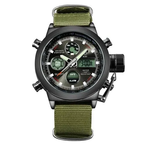 Luxury Military Chronograph Watch - Nylon Strap