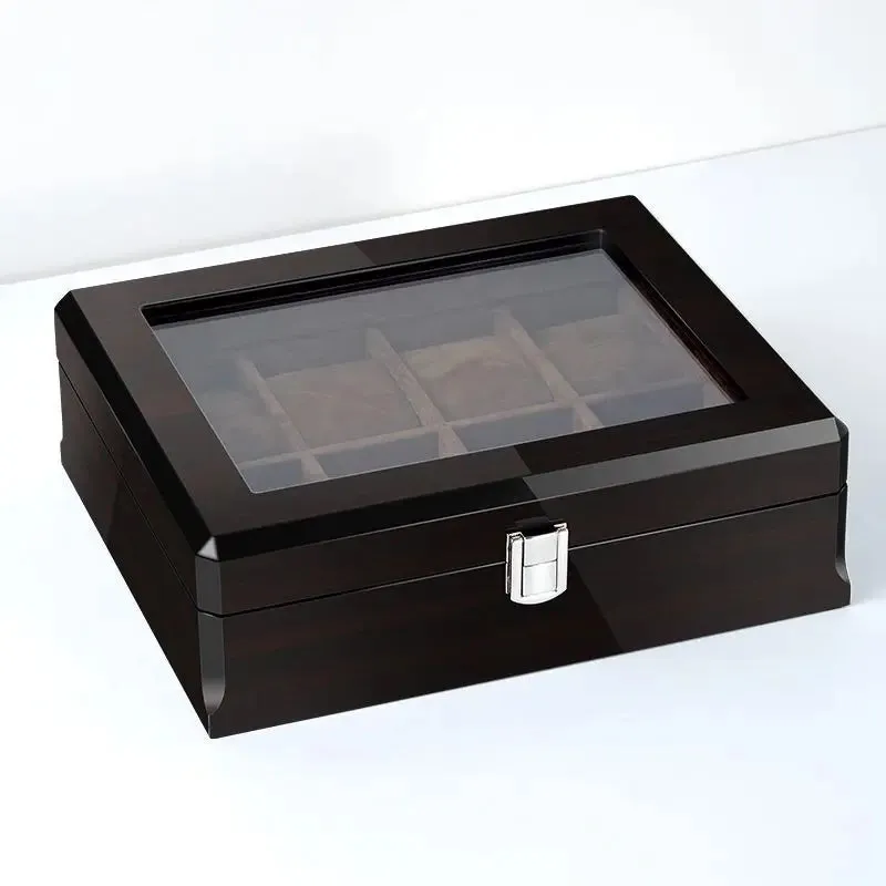 Luxury Wood Piano Finished Watch Case Box Organizer