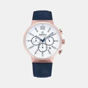 Men's White Leather Chronograph Watch V180GCVWRL