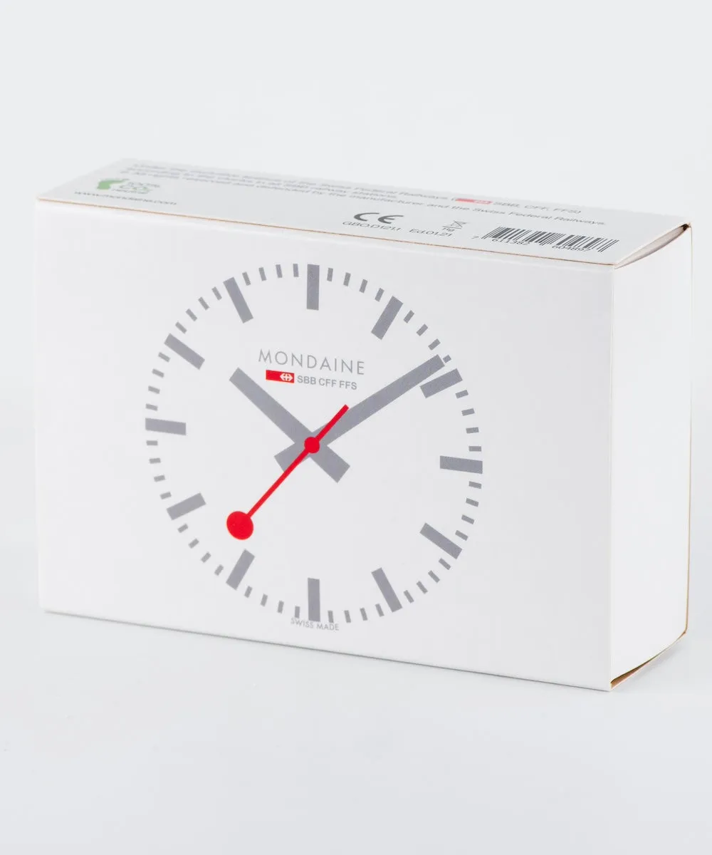 MOND Clock Magnet Silver