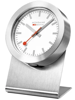 MOND Clock Magnet Silver