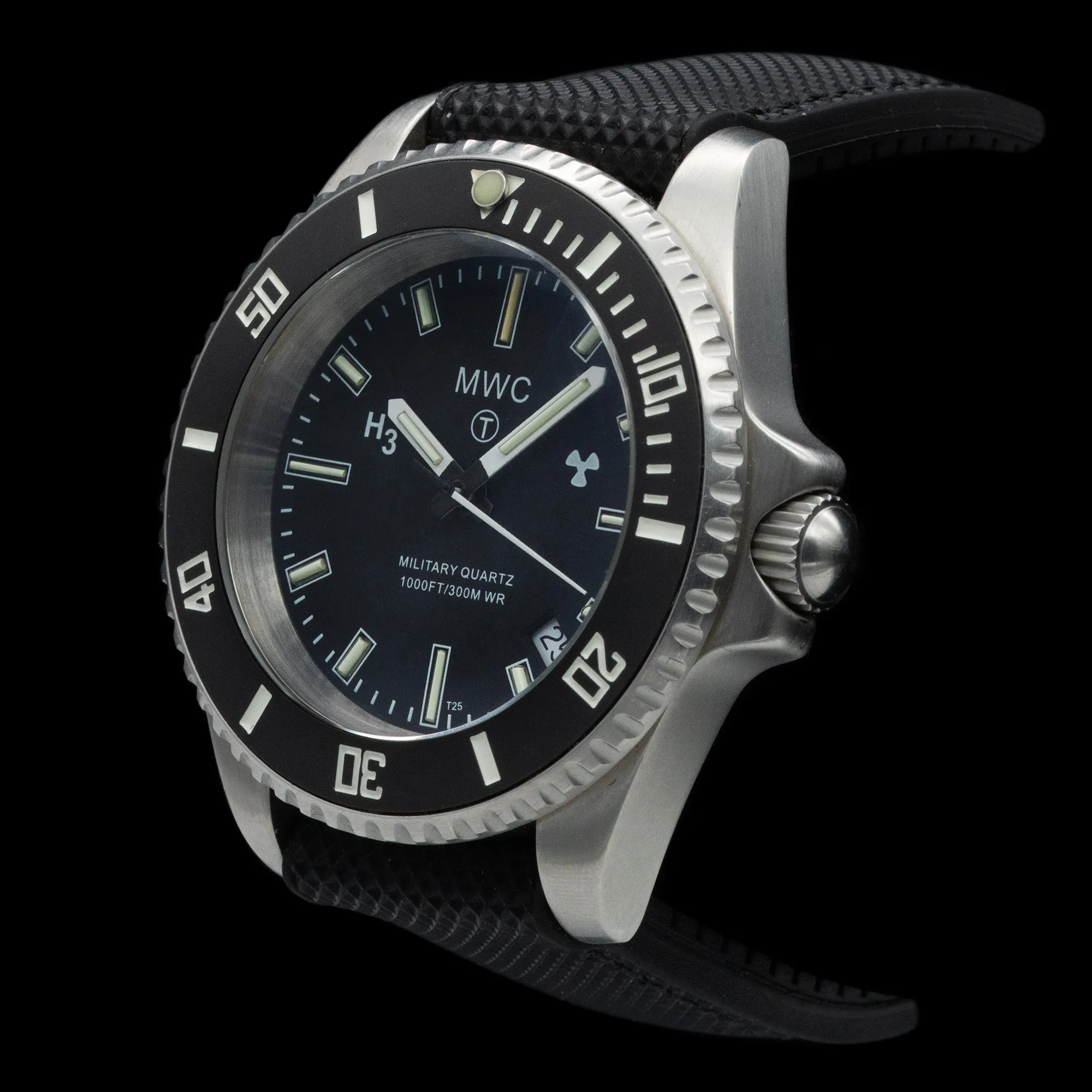 MWC - 300m Stainless Steel Quartz Military Divers Watch with Tritium GTLS