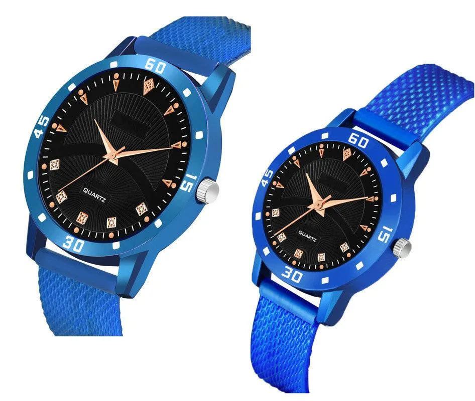 New Fashion  Aeviyo Blue  C_10_Couple Black Round design Tikon Digits Premium Quality Designer Fashion For Couple New Fashion Analog Watch - For Couple