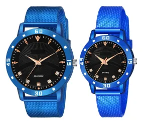 New Fashion  Aeviyo Blue  C_10_Couple Black Round design Tikon Digits Premium Quality Designer Fashion For Couple New Fashion Analog Watch - For Couple