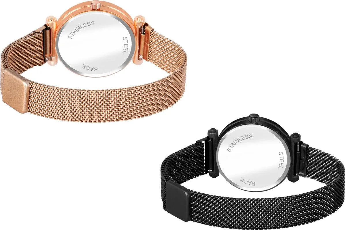 Niyati Nx Black Couple Black Chain Analog Watch  - For Couple ()