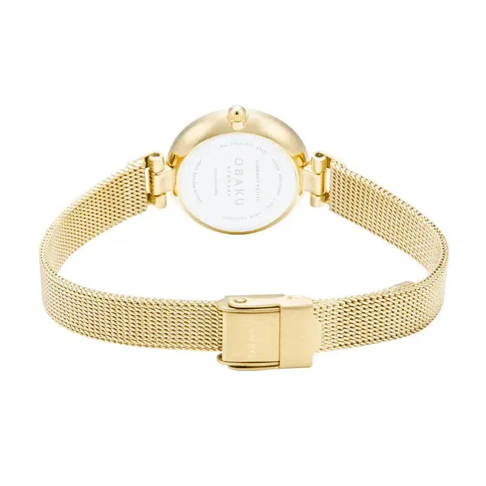 Obaku Diamant Petite Gold 24mm Watch - V256SXGIMG