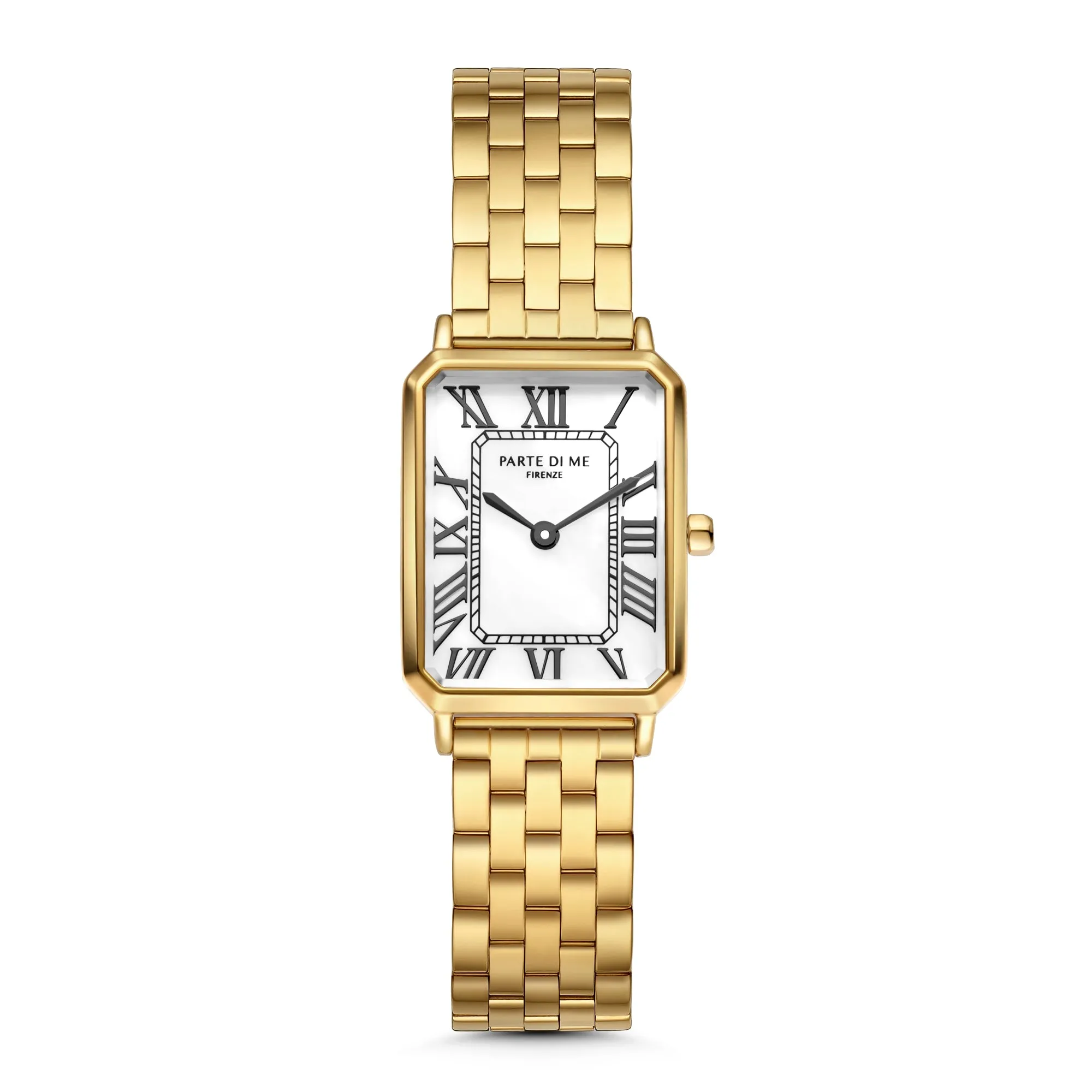 Orologio rectangular ladies watch gold coloured and white