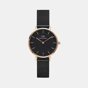 Petite Women's Black Analog Stainless Steel Watch DW00100245