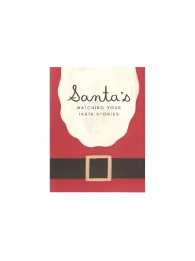 Santa Watches Insta Holiday Card