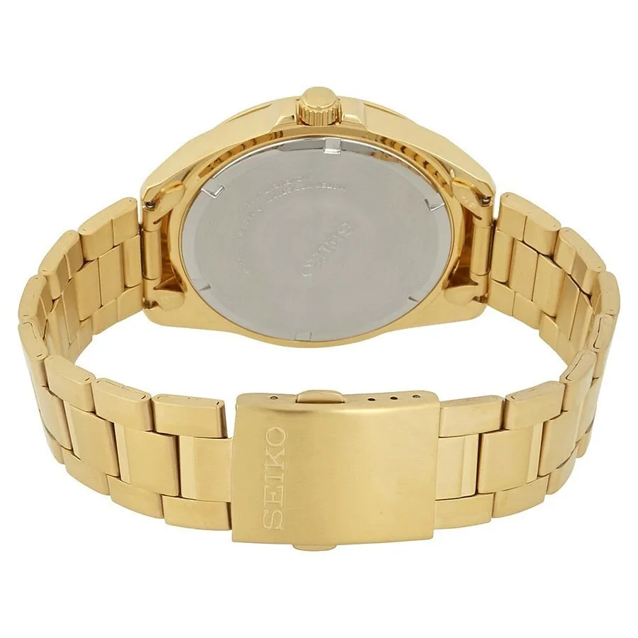 Seiko Neo Classic Silver Dial Gold-Tone Mens Watch
