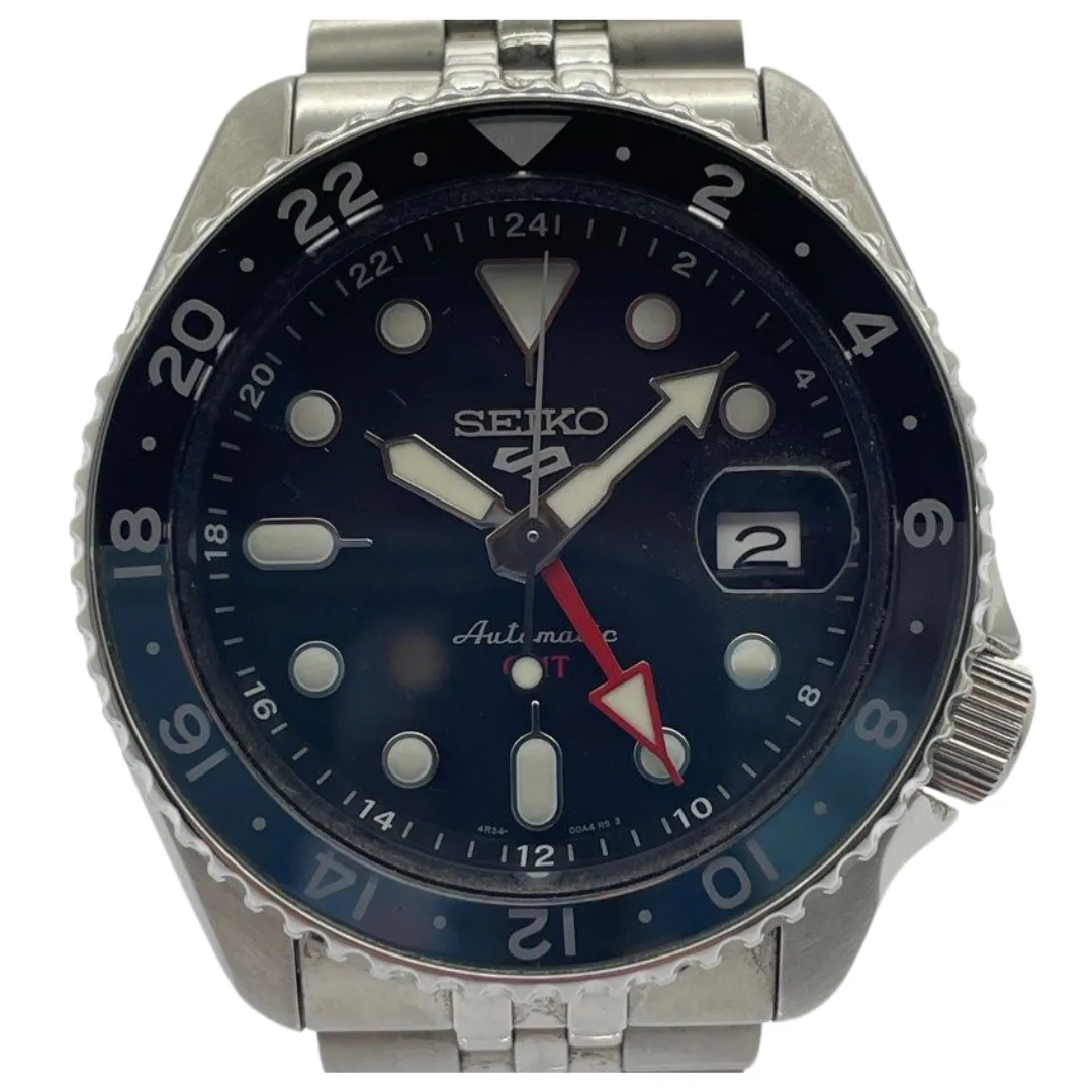Seiko SSK001K1 42.5mm GMT Automatic Black Dial Watch